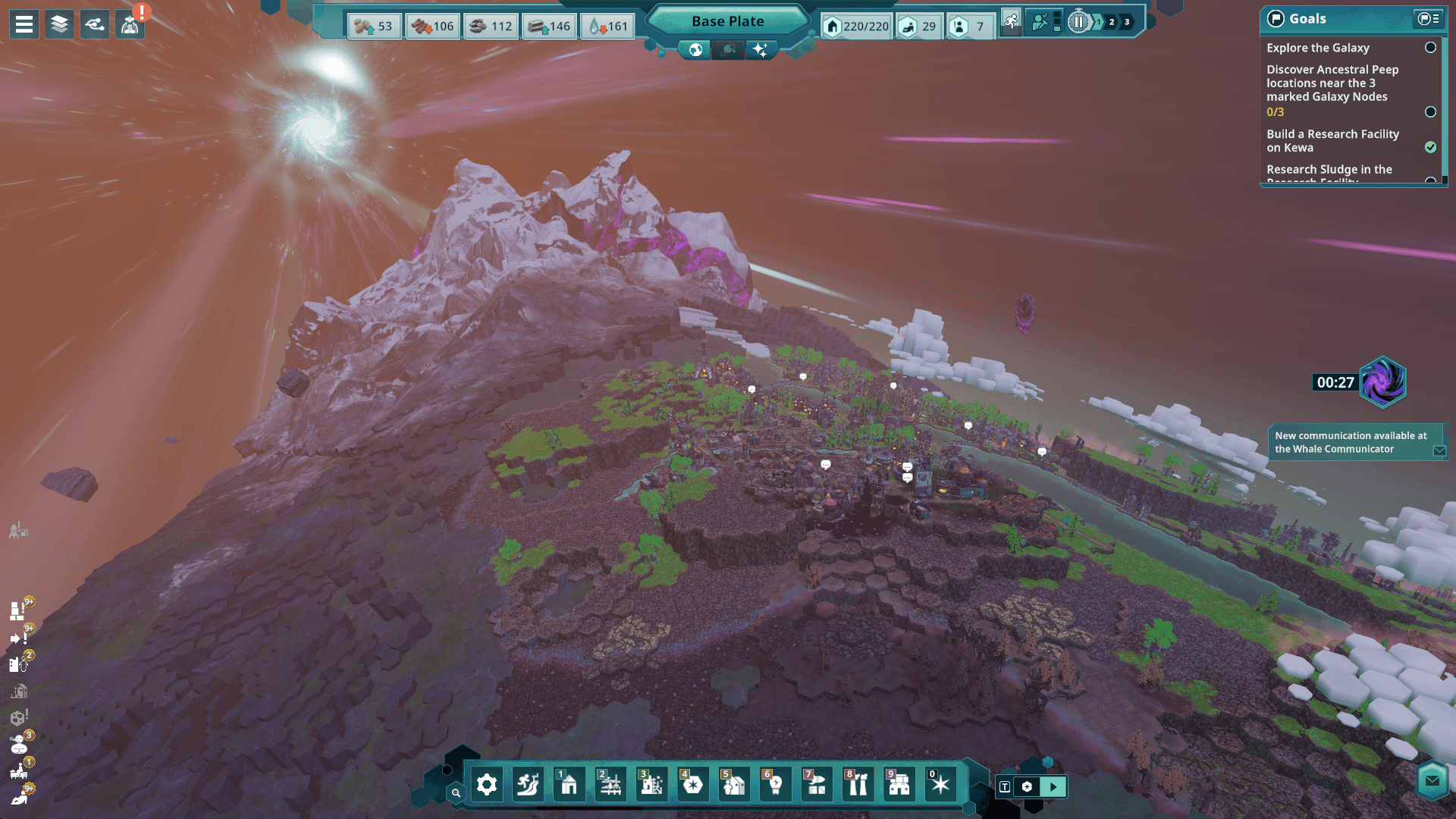 Kewa fast traveling through space.