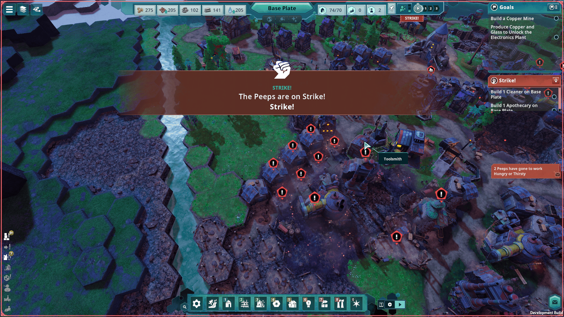 Peeps starting a riot at a settlement.