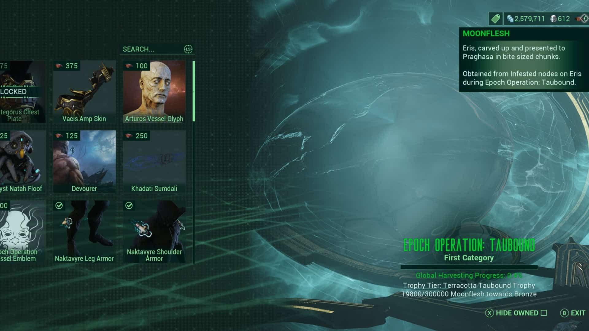 Warframe Praghasa wares. 
