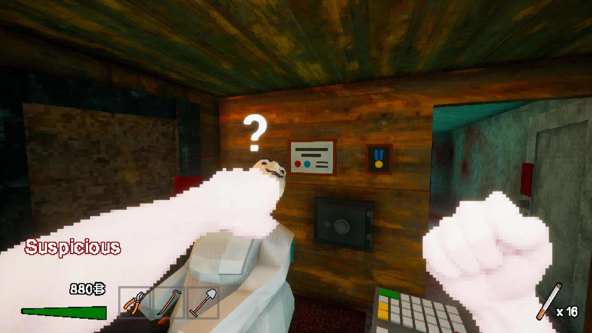 Punching the store owner in Odd Town.