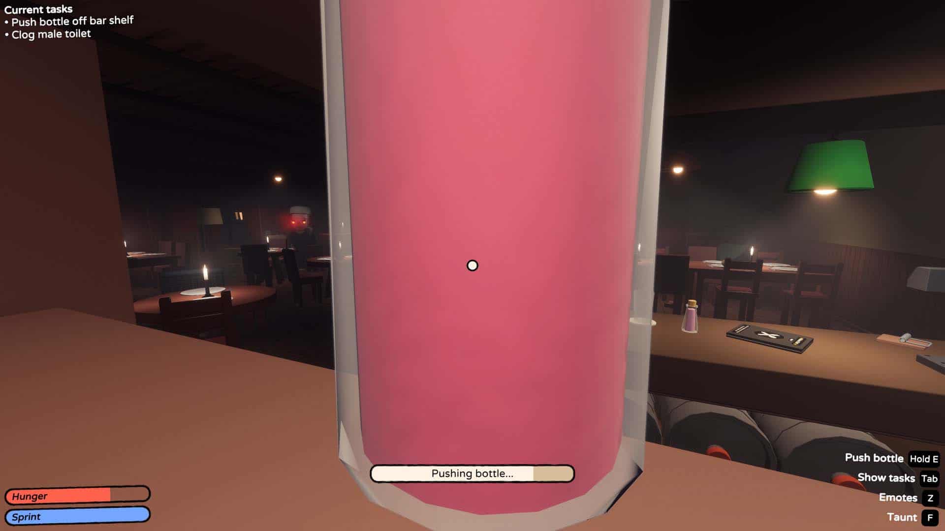 Pushing an object in Rat Game.