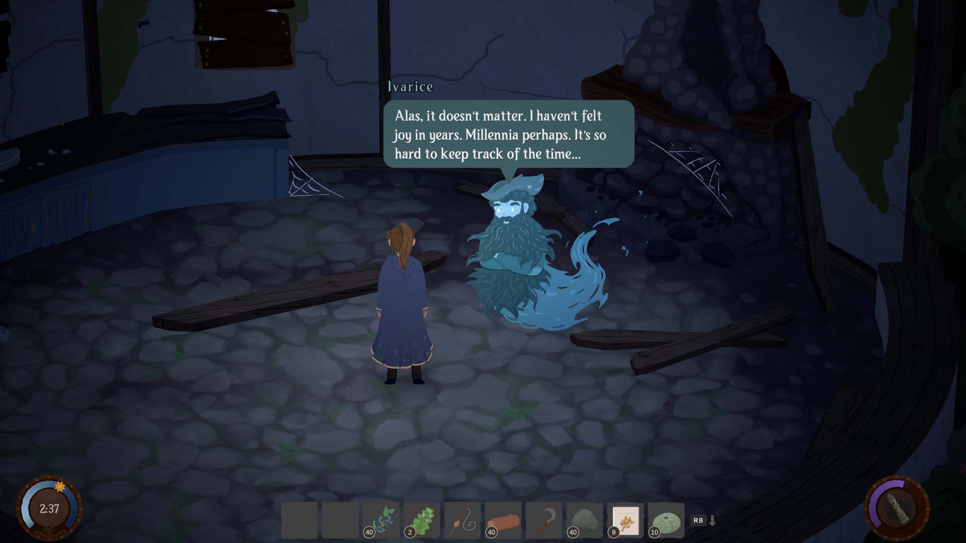 Ivarice's first meeting in Songs of Glimmerwick.